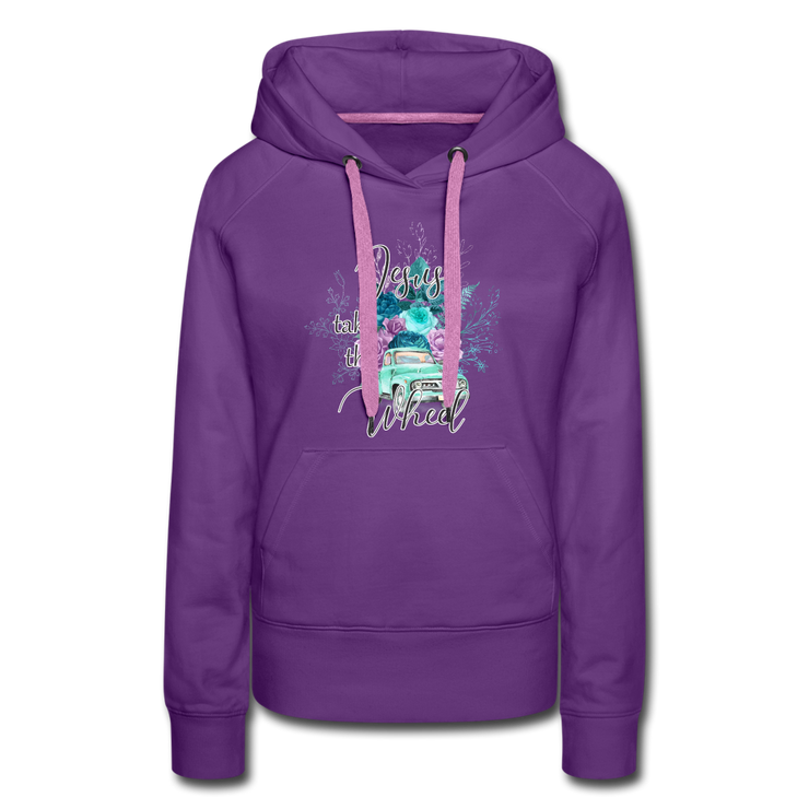 Jesus Take the Wheel Hoodie - purple