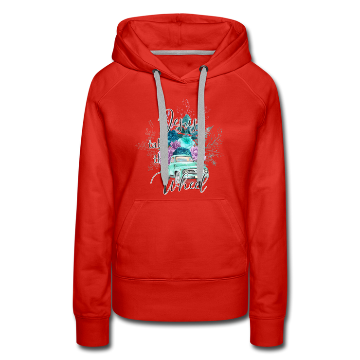 Jesus Take the Wheel Hoodie - red