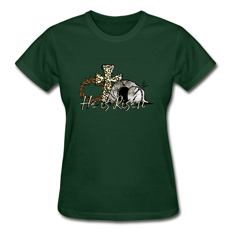 He is Risen 2 Tee - forest green