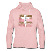 Faith Lightweight Terry Hoodie - cream heather pink