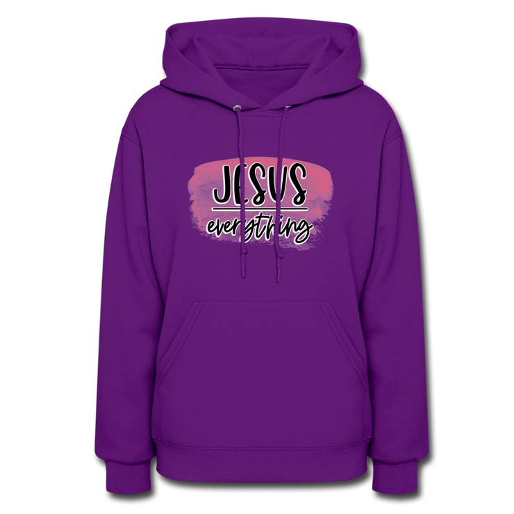 Jesus Over Everything Hoodie - purple