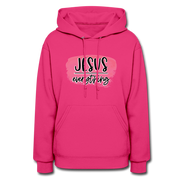 Jesus Over Everything Hoodie - fuchsia