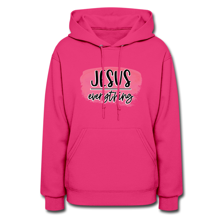 Jesus Over Everything Hoodie - fuchsia