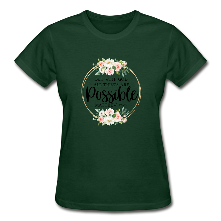 Gildan Ultra Cotton Ladies T-Shirt - forest green