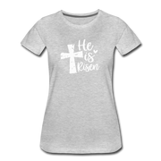 He Is Risen Women’s T-Shirt - heather gray