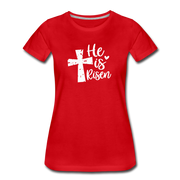 He Is Risen Women’s T-Shirt - red