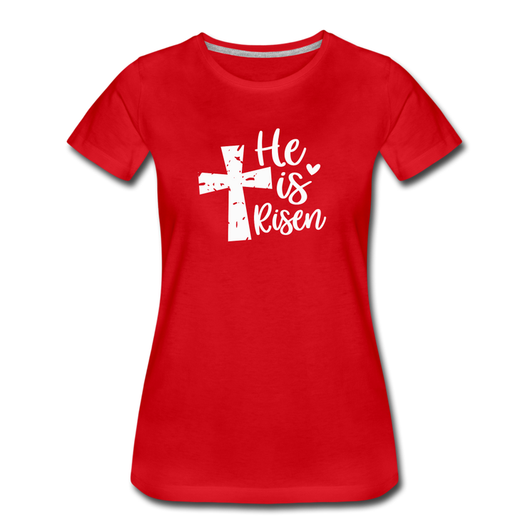 He Is Risen Women’s T-Shirt - red