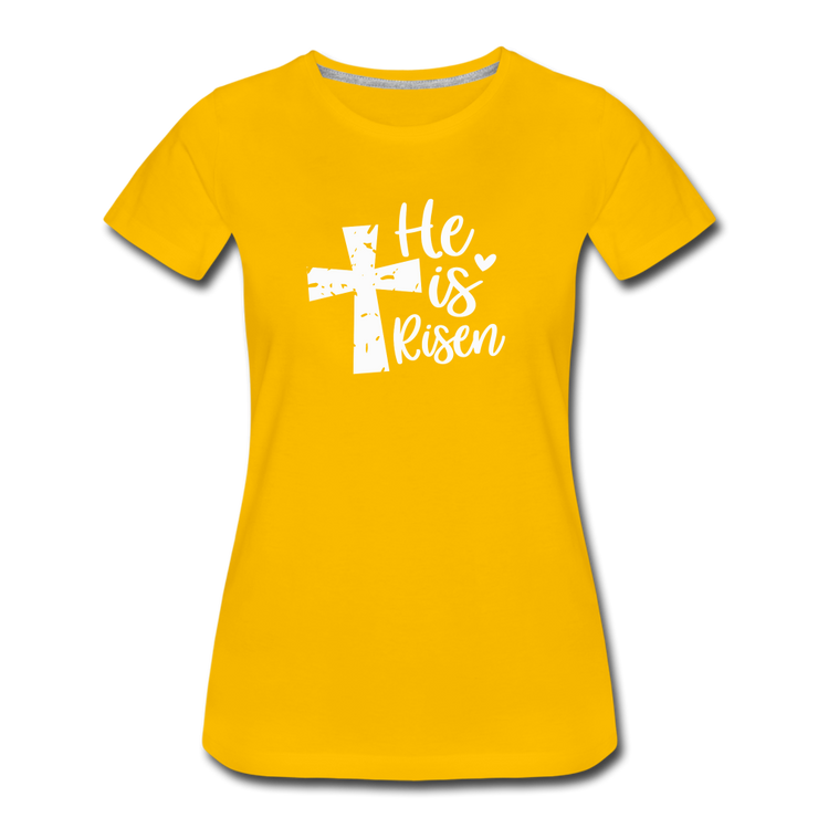 He Is Risen Women’s T-Shirt - sun yellow