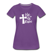 He Is Risen Women’s T-Shirt - purple