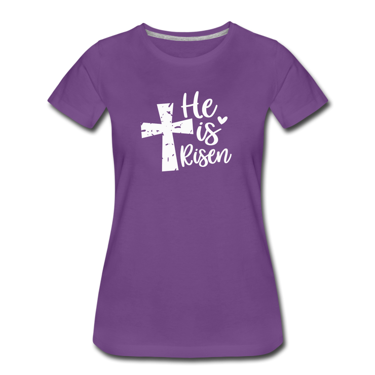 He Is Risen Women’s T-Shirt - purple