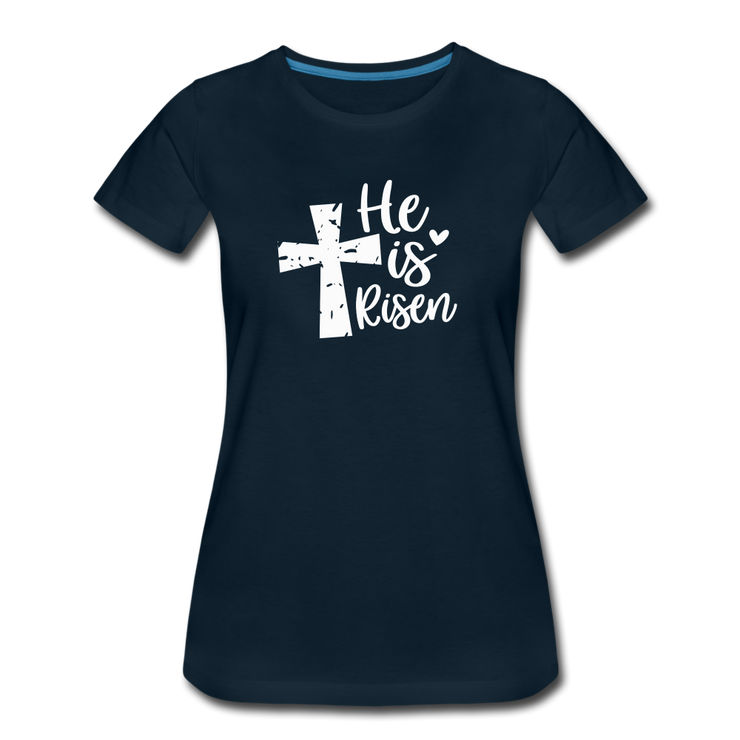 He Is Risen Women’s T-Shirt - deep navy