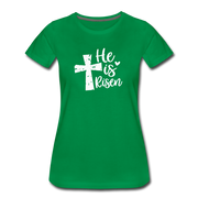 He Is Risen Women’s T-Shirt - kelly green