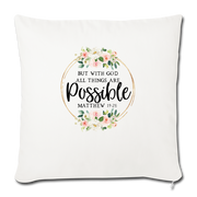 Throw Pillow Cover 18” x 18” - natural white