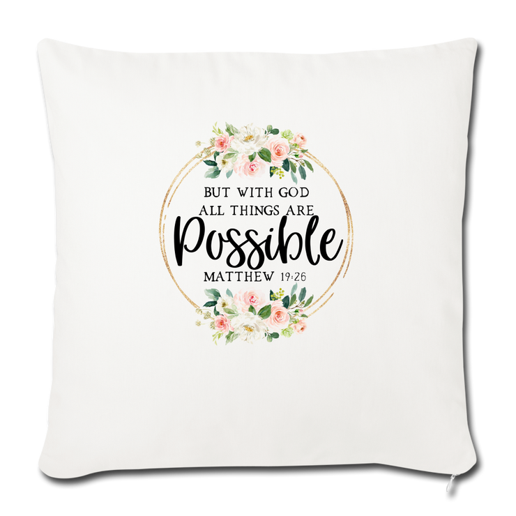 Throw Pillow Cover 18” x 18” - natural white