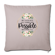 Throw Pillow Cover 18” x 18” - light taupe