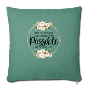 Throw Pillow Cover 18” x 18” - cypress green