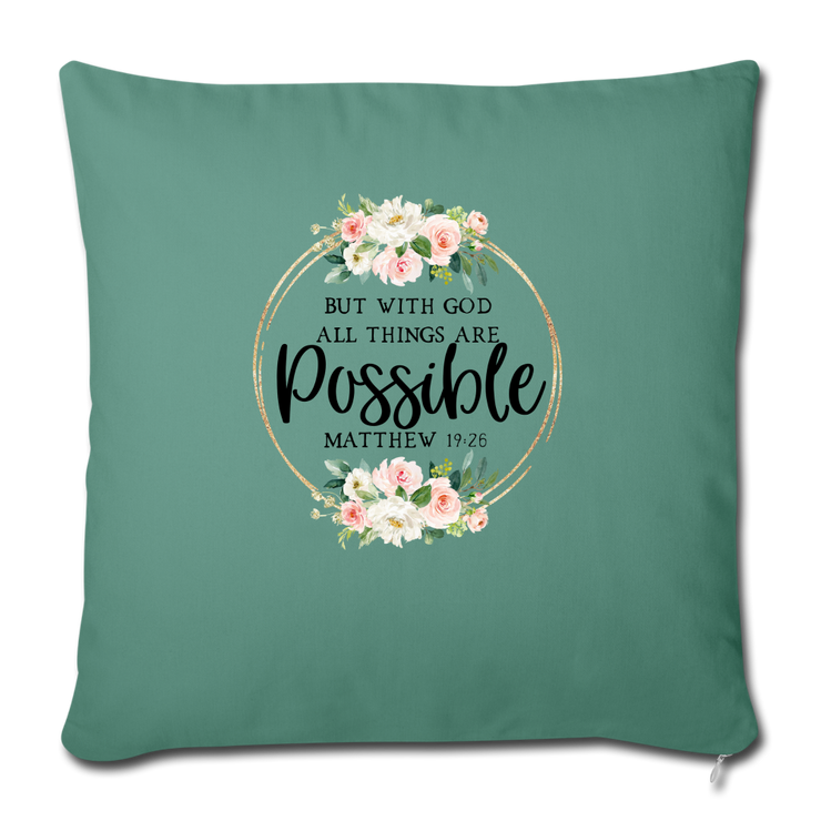 Throw Pillow Cover 18” x 18” - cypress green