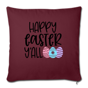 Throw Pillow Cover 18” x 18” - burgundy