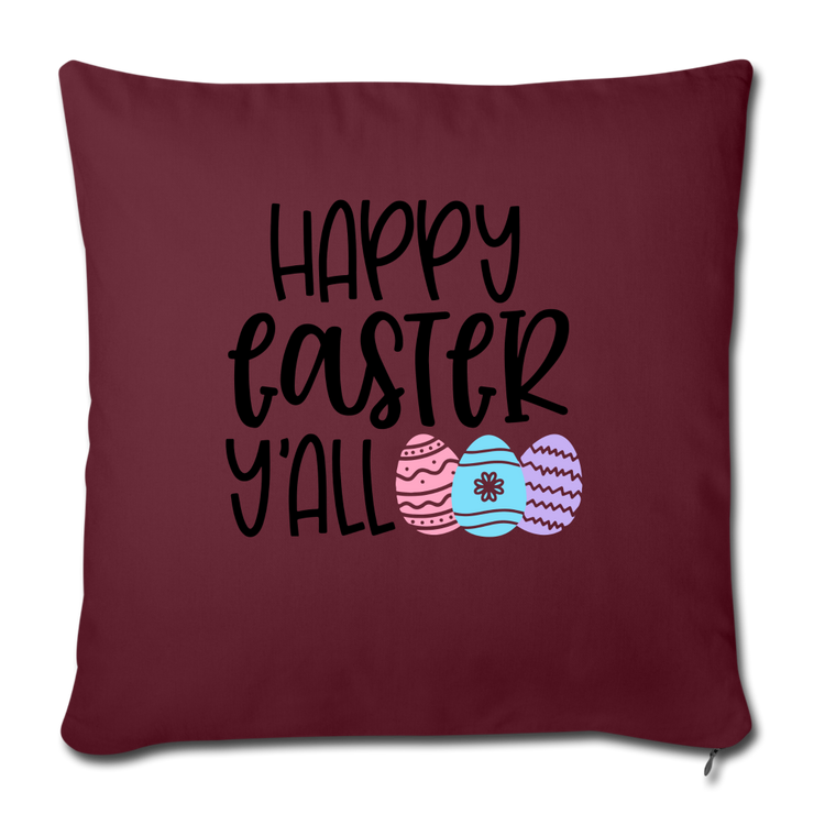 Throw Pillow Cover 18” x 18” - burgundy