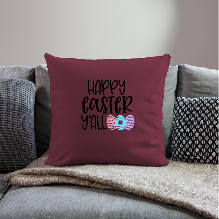 Throw Pillow Cover 18” x 18” - burgundy