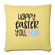 Throw Pillow Cover 18” x 18” - washed yellow