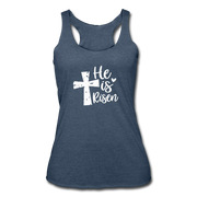 Women’s Tri-Blend Racerback Tank - heather navy