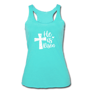 Women’s Tri-Blend Racerback Tank - turquoise