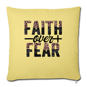 Throw Pillow Cover 18” x 18” - washed yellow