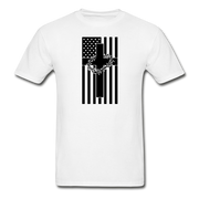 American Flag With Thorns Mens  T-Shirt - white