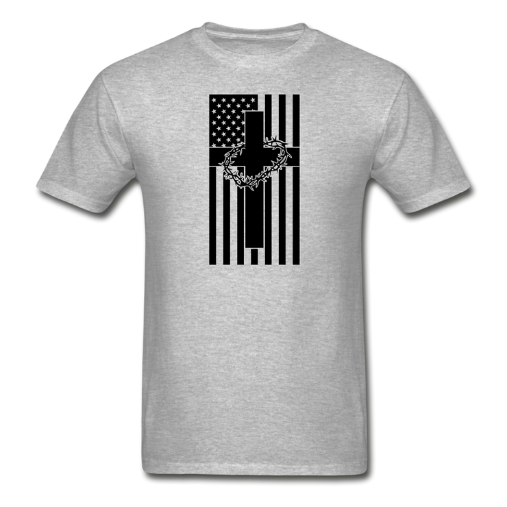 American Flag With Thorns Mens  T-Shirt - heather gray