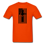 American Flag With Thorns Mens  T-Shirt - orange