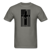 American Flag With Thorns Mens  T-Shirt - charcoal