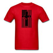 American Flag With Thorns Mens  T-Shirt - red