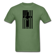 American Flag With Thorns Mens  T-Shirt - military green