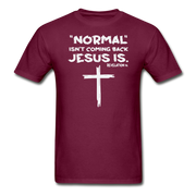 Normal Isn't Coming Back Mens T-Shirt - burgundy