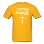 Normal Isn't Coming Back Mens T-Shirt - gold
