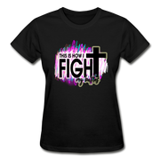 This Is How I Fight My Battles Ladies T-Shirt - black