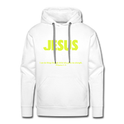 Jesus Strong Men’s Premium Hoodie - white