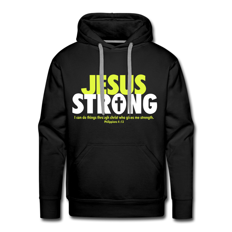 Jesus Strong Men’s Premium Hoodie - black