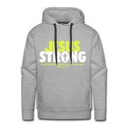 Jesus Strong Men’s Premium Hoodie - heather grey