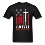 Faith Over Fear Men's T-Shirt - black