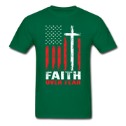 Faith Over Fear Men's T-Shirt - bottlegreen