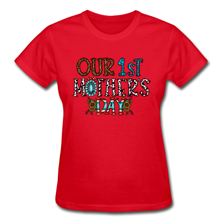 Gildan Ultra Cotton Ladies T-Shirt - red