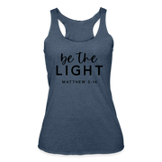 Be The Light Racerback Tank - heather navy