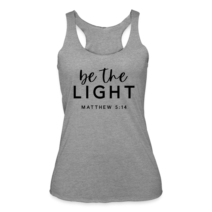 Be The Light Racerback Tank - heather grey