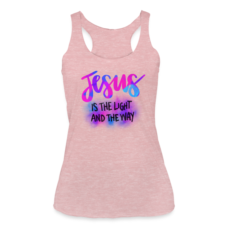 Jesus Is The Light And The Way Racerback Tank - heather dusty rose