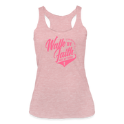 Walk By Faith Not By Sight Racerback Tank - heather dusty rose