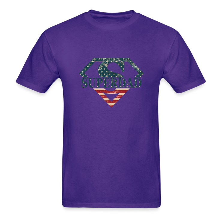 SUPER DAD  T-Shirt - purple