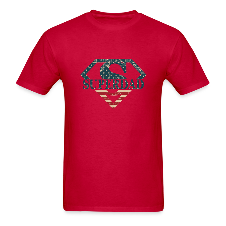 SUPER DAD  T-Shirt - red