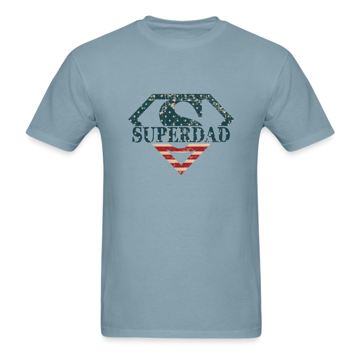 SUPER DAD  T-Shirt - stonewash blue